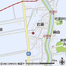 秋田県秋田市金足岩瀬岩瀬47周辺の地図