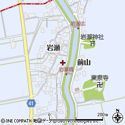 秋田県秋田市金足岩瀬岩瀬72周辺の地図