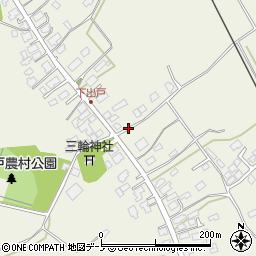 秋田県潟上市天王下出戸周辺の地図