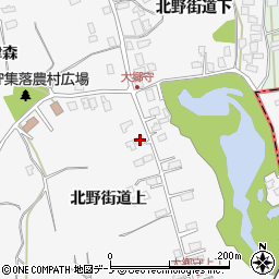 秋田県潟上市昭和大久保北野街道上58周辺の地図