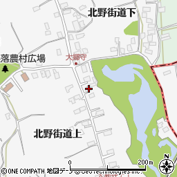 秋田県潟上市昭和大久保北野街道下91-7周辺の地図