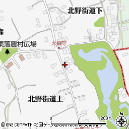 秋田県潟上市昭和大久保北野街道下91-29周辺の地図