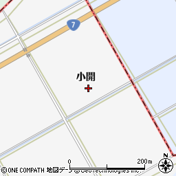 秋田県秋田市金足大清水（小開）周辺の地図