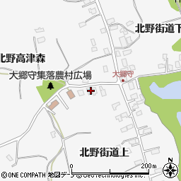 秋田県潟上市昭和大久保北野街道上36周辺の地図