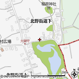 秋田県潟上市昭和大久保北野街道下89周辺の地図