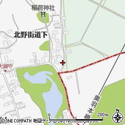 秋田県潟上市昭和大久保北野街道下78-1周辺の地図