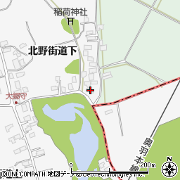 秋田県潟上市昭和大久保北野街道下78周辺の地図
