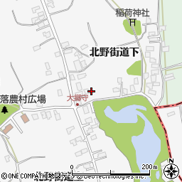 秋田県潟上市昭和大久保北野街道下40周辺の地図