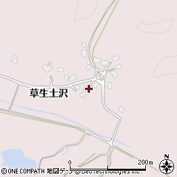 秋田県潟上市昭和豊川槻木草生土沢周辺の地図