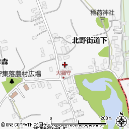 秋田県潟上市昭和大久保北野街道下37周辺の地図