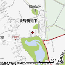 秋田県潟上市昭和大久保北野街道下81周辺の地図