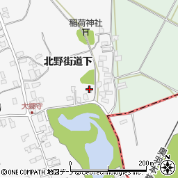 秋田県潟上市昭和大久保北野街道下83周辺の地図