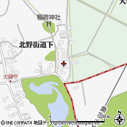秋田県潟上市昭和大久保北野街道下77周辺の地図