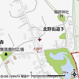 秋田県潟上市昭和大久保北野街道下45周辺の地図