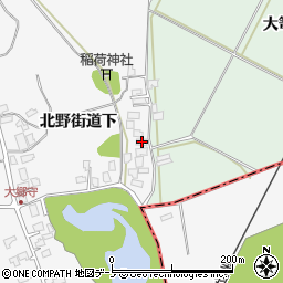 秋田県潟上市昭和大久保北野街道下74周辺の地図