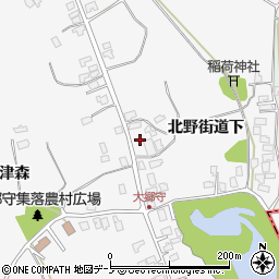 秋田県潟上市昭和大久保北野街道下34周辺の地図