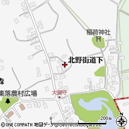 秋田県潟上市昭和大久保北野街道下35周辺の地図