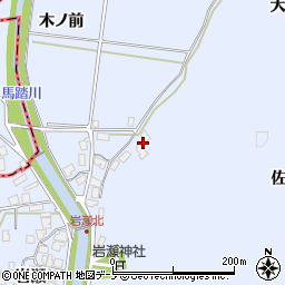 秋田県秋田市金足岩瀬（佐戸沢）周辺の地図