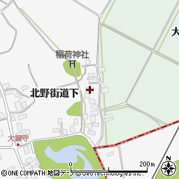 秋田県潟上市昭和大久保北野街道下69周辺の地図