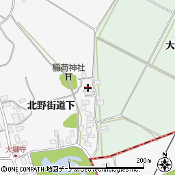 秋田県潟上市昭和大久保北野街道下63周辺の地図
