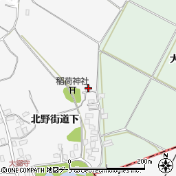 秋田県潟上市昭和大久保北野街道下56周辺の地図