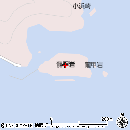 龍甲岩周辺の地図