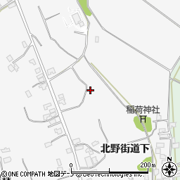 秋田県潟上市昭和大久保北野街道下119周辺の地図