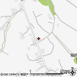 秋田県潟上市昭和大久保北野街道下128周辺の地図