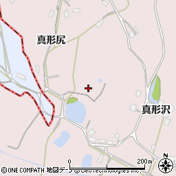 秋田県潟上市昭和豊川槻木真形尻周辺の地図