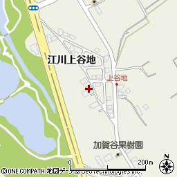 秋田県潟上市天王江川上谷地周辺の地図