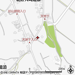 秋田県潟上市昭和大久保北野街道下13周辺の地図