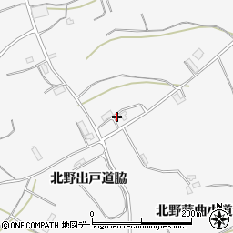 秋田県潟上市昭和大久保北野出戸道脇周辺の地図