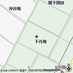 秋田県潟上市昭和乱橋下谷地周辺の地図
