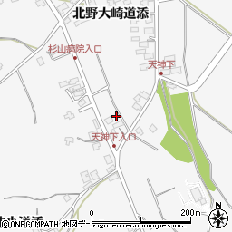 秋田県潟上市昭和大久保北野大崎道添2-4周辺の地図