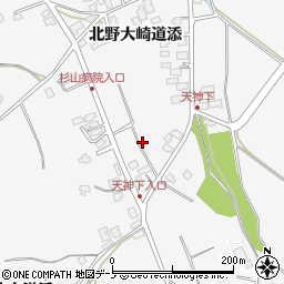 秋田県潟上市昭和大久保北野大崎道添4周辺の地図