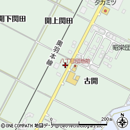 株式会社山二　秋田北営業所・ＬＰ充填所周辺の地図