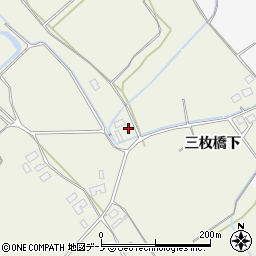 秋田県潟上市天王三枚橋下周辺の地図
