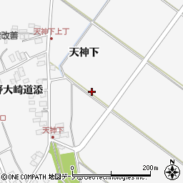 秋田県潟上市昭和大久保（天神下）周辺の地図