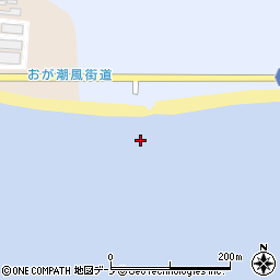 鵜ノ崎海岸周辺の地図
