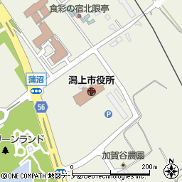 秋田県潟上市周辺の地図