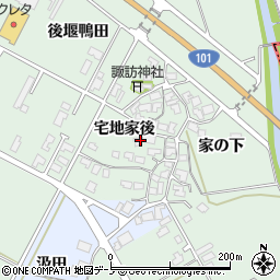 秋田県潟上市昭和乱橋周辺の地図