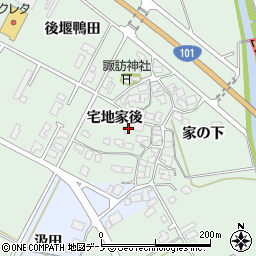秋田県潟上市昭和乱橋周辺の地図
