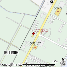 秋田県潟上市昭和乱橋開上関田周辺の地図