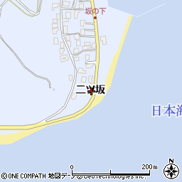 秋田県男鹿市船川港女川二ツ坂周辺の地図