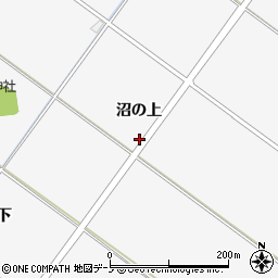 秋田県潟上市昭和大久保沼の上周辺の地図