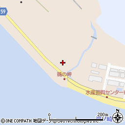 秋田県男鹿市船川港台島鵜ノ崎49-1周辺の地図