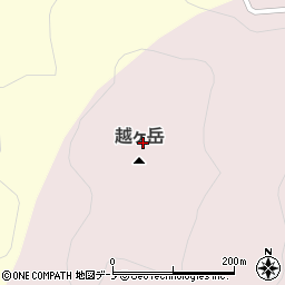 越ケ岳周辺の地図
