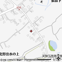 秋田県潟上市昭和大久保北野大崎道添208-1周辺の地図