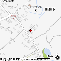 秋田県潟上市昭和大久保北野大崎道添76周辺の地図