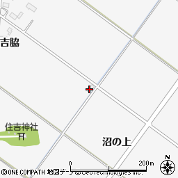 秋田県潟上市昭和大久保沼下向谷地1-2周辺の地図
